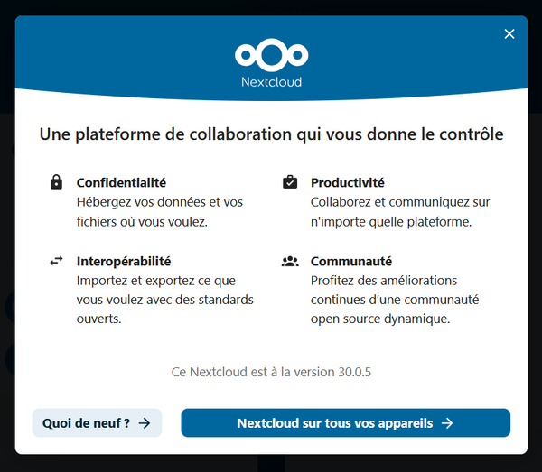 LINUX:Nextcloud.accueil.info.png
